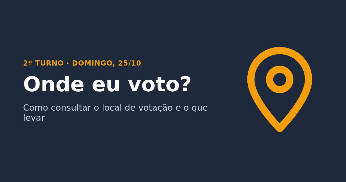 Arte com um marcador de mapa e o texto: onde eu voto?